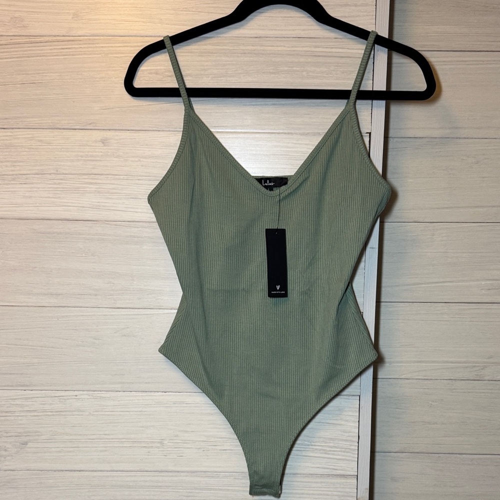 Lulu's Sage Ribbed Top